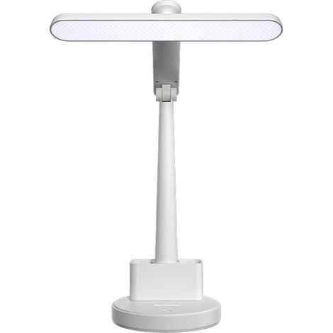 Weiße Schreibtischlampe Mit Augenschutz, Led-leselampe, Dimmbare Schreibtischlampe Mit Usb-ladeanschluss, 3 Lichtmodi, 4 Helligkeitsstufen, Touch-console-lampe