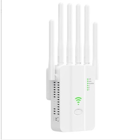 Starker Wifi-repeater, Wifi-verstärker, Wifi-repeater Mit 6 Antennen, 2 Lan-anschlüssen, Modi (repeater, Router, Ap), Abdeckung Bis Zu 3000 Quadratfuß, Für Zuhause Und Büro, Einfache Installation