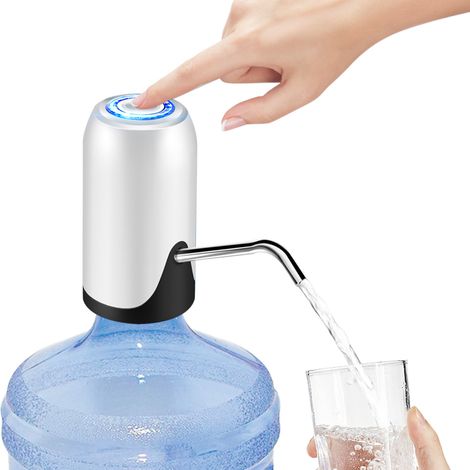 5-gallonen-wasserflaschenspender, Usb-ladung, Tragbarer Wasserspender-pumpe Für Camping - Weiß