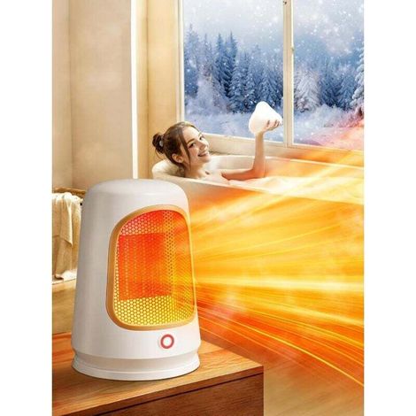 Zusatzheizung, 2s + 2 Modi Elektrischer Heizkörper, Ultra Leiser Heizlüfter, Kompakter Mini-elektroheizkörper, Doppelter Schutz Heizlüfter Badezimmer - Weiß