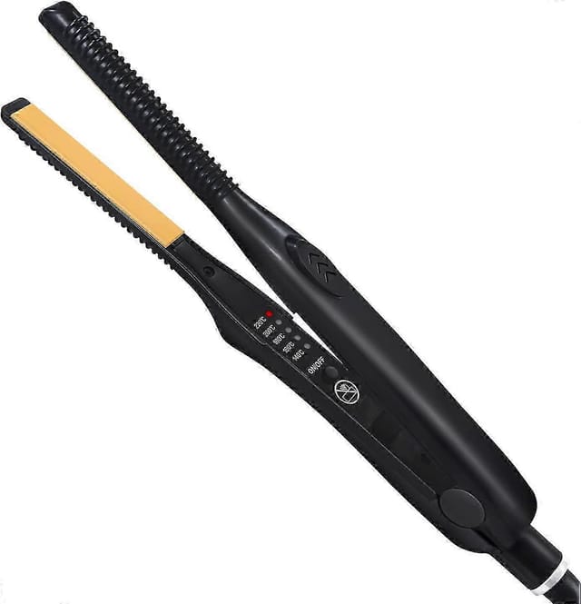 Mini-haarglätter Für Kurzes Haar, Schlanker Haarglätter Mit Titan-keramik-beschichtung