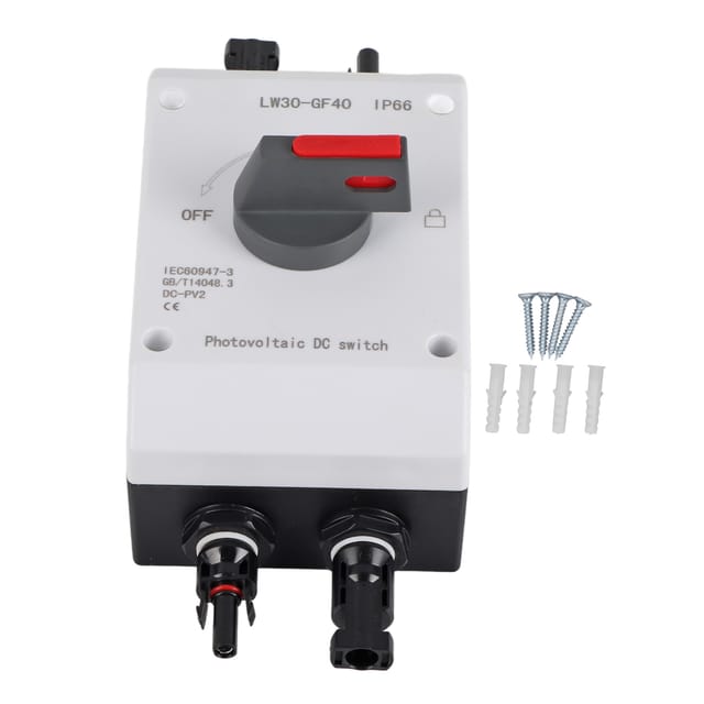 Photovoltaik-DC-Isolator-Solarschalter, IP66, wasserdicht, isolierter Schalter für solarbetriebene Wohnmobile, 1200 v dc, 32 a, 4P Basic - Eosnow