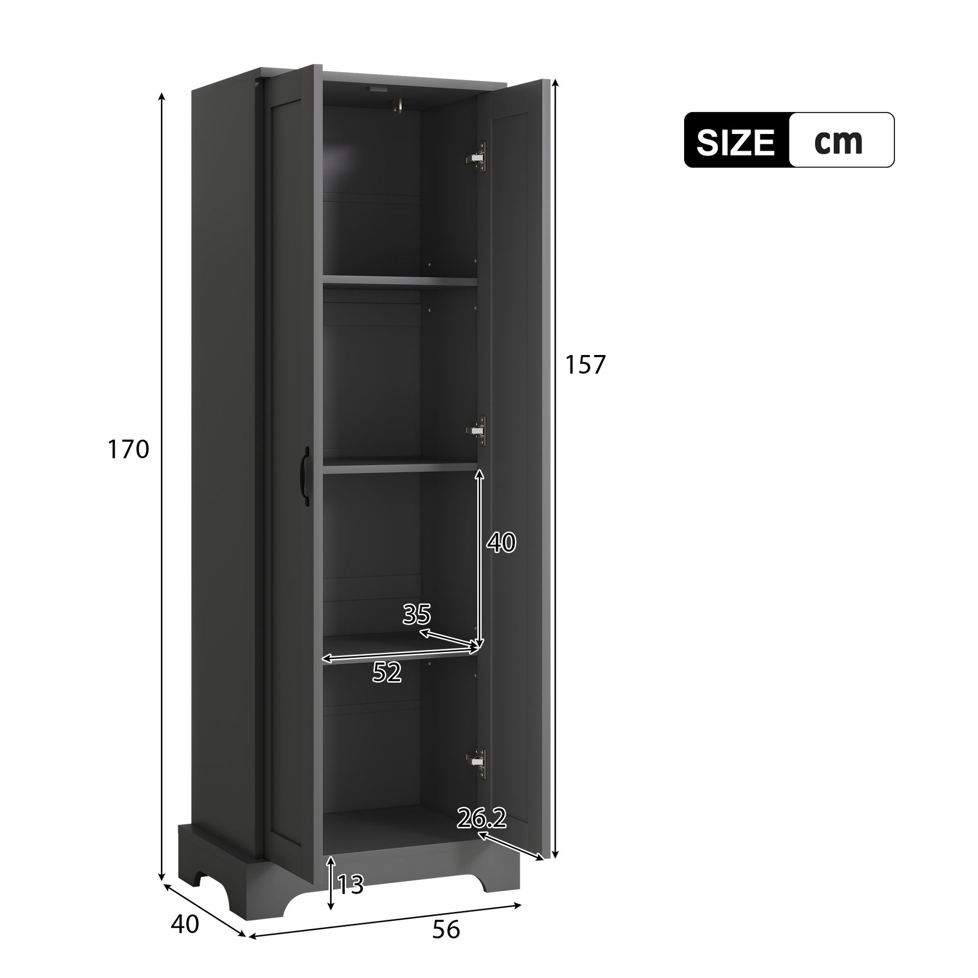 Polsterbett Aus Mdf In Schwarz 56 X 40 X 170 Cm Homaire