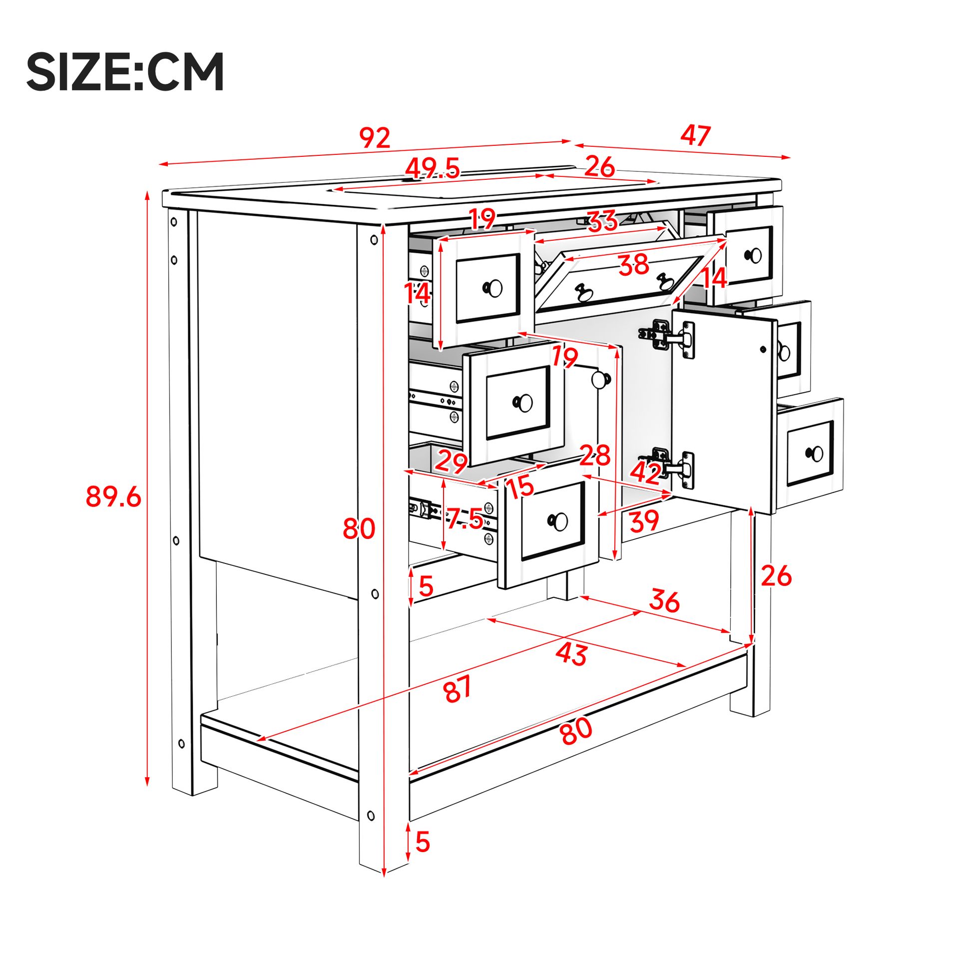 Couchtisch Aus Mdf In Weiß 91.5 X 46.5 X 90 Cm Homaire