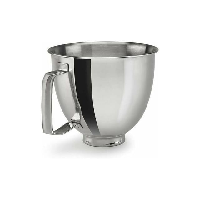 Aiperq - Edelstahlschüssel für KitchenAid-Küchenmaschine mit kippbarem Kopf, 4,5–5 Quart, Ersatz durch KitchenAid-Mixerschüssel, spülmaschinenfest