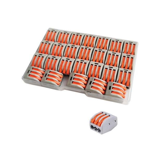 Ccykxa - 26 Stück Schnellverbindungsklemmen mit Hebel, elektrische Kabelklemmen, Kabelschuhe, Breakout-Stecker, 2-Leiter-Kompaktstecker