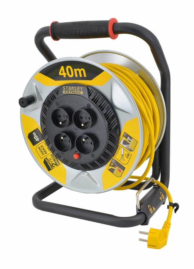 Stanley przedłużacz bębnowy 40m 3x1,5mm 16a ip20
