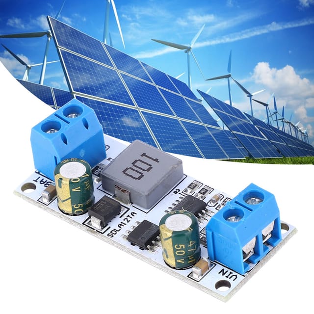 Ineasicer - Solarreglermodul, Säurebatterie-Lademodul, für 1-1000AH 12V mppt Solarregler (mit Anschluss)