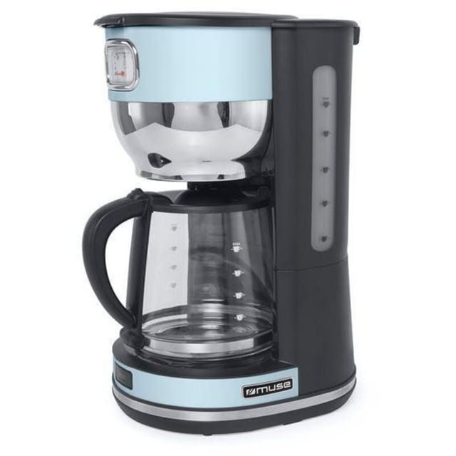 Muse Filterkaffeeautomaten Blau 1,4 L 1000W elegantes Design