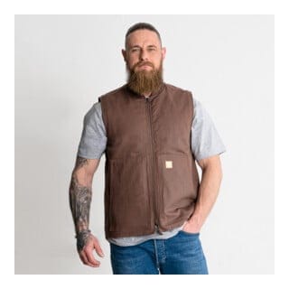 Heavy Work Vest Padded bci cotton m Signature Brown - Stier
