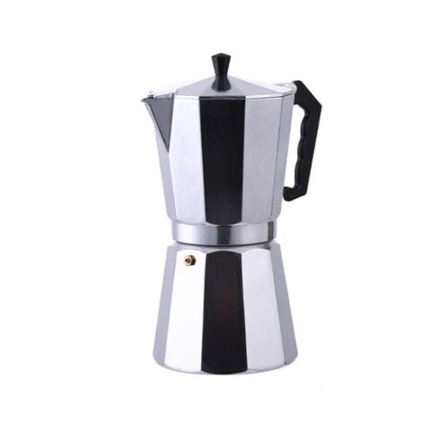 Italienische Espressomaschine aus Aluminium – Transparenter Deckel (14 Tassen 700 ml)