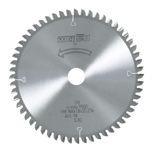 Mafell - HM-Blatt - 168 x 20 z 56 wz - für kss 50 & k 55 für Querschnitte im Holz