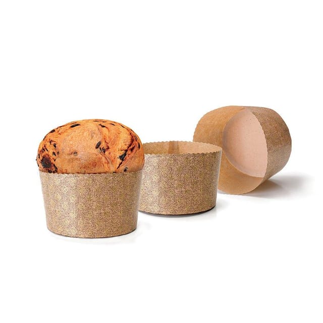 ibili 5er-Set Panettone-Förmchen Braun 14 cm