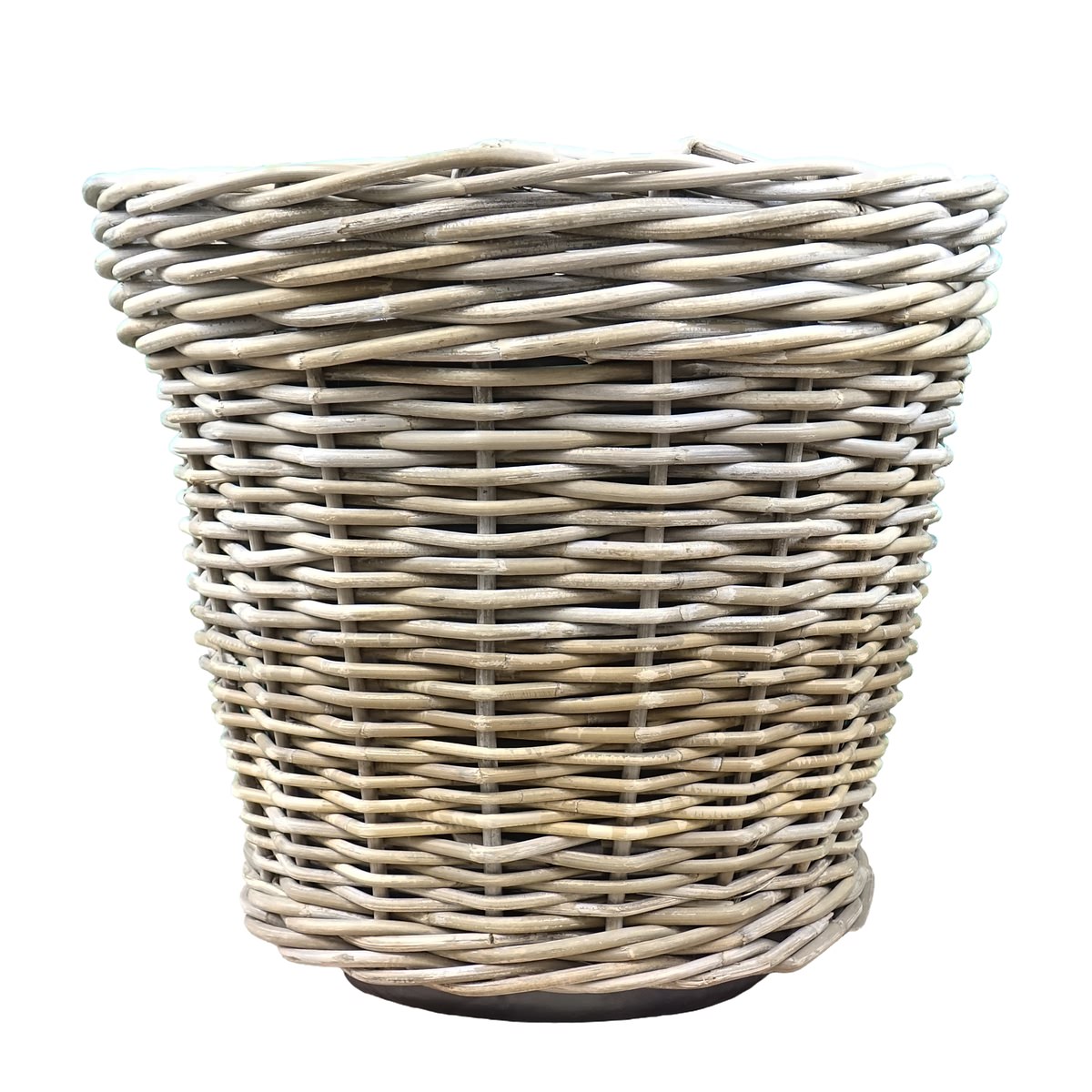 Van Der Leeden Drypot® Rattan Pflanzkübel Grau Ø 60 Cm - Sylter Körbe