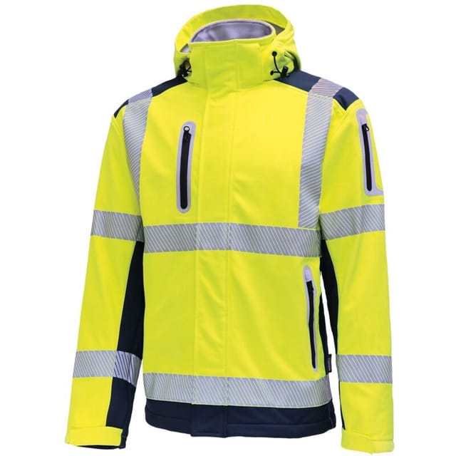 Warnschutz-Softshelljacke VW177T Gr. 5XL gelb - Vizwell