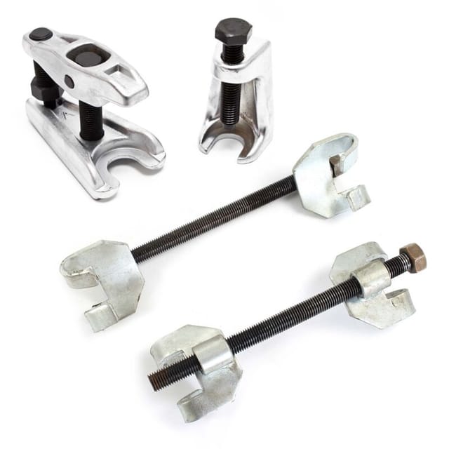 Xpotool - Federspanner Satz 4-tlg. 375 mm aus Stahl, mit Kugelgelenkabzieher Montagespanner Audrücker, für Pkw Tuning Tieferlegung, Spannwerkzeug