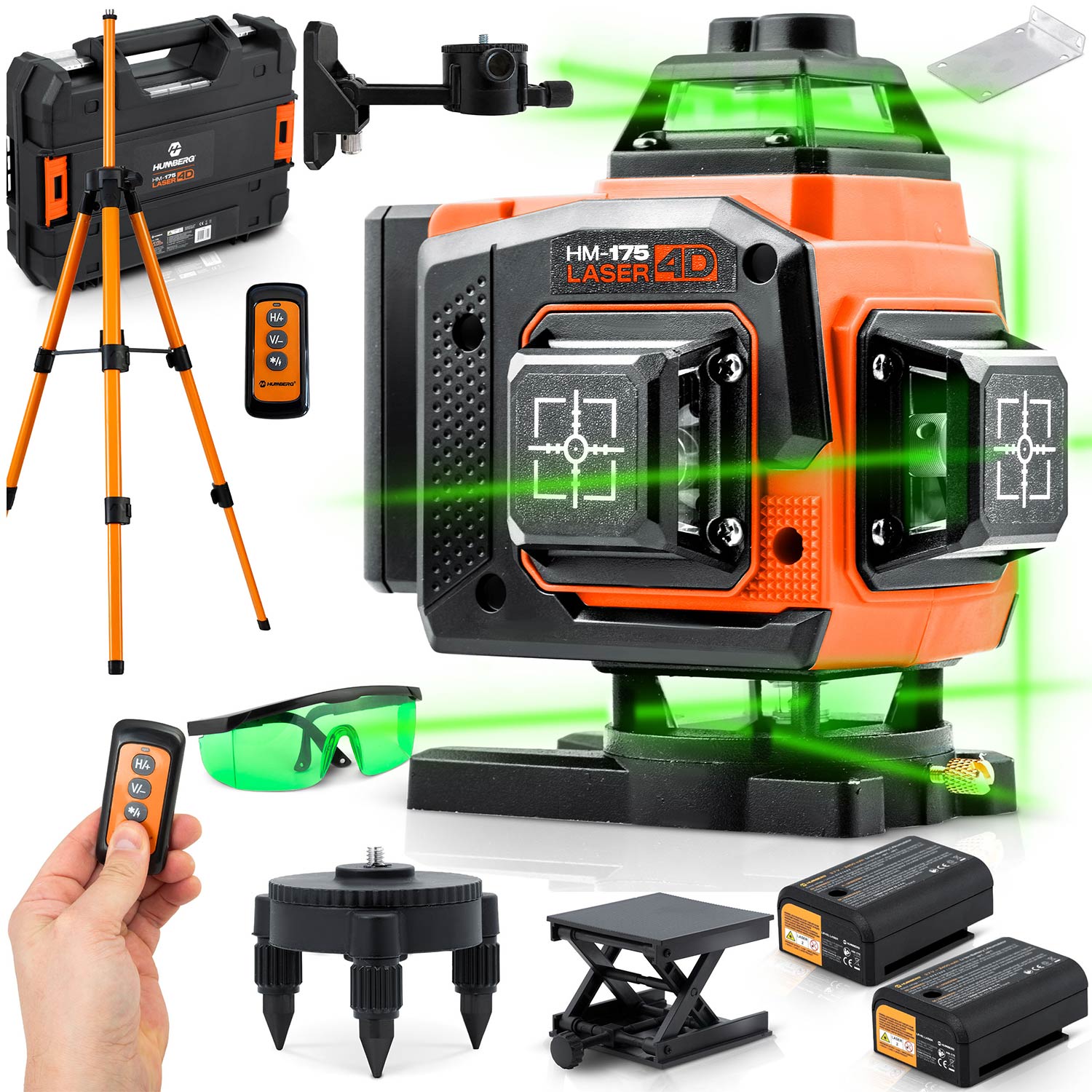 Humberg Hm-175 Kreuzlaser-nivelliergerät Im Koffer + Zubehör