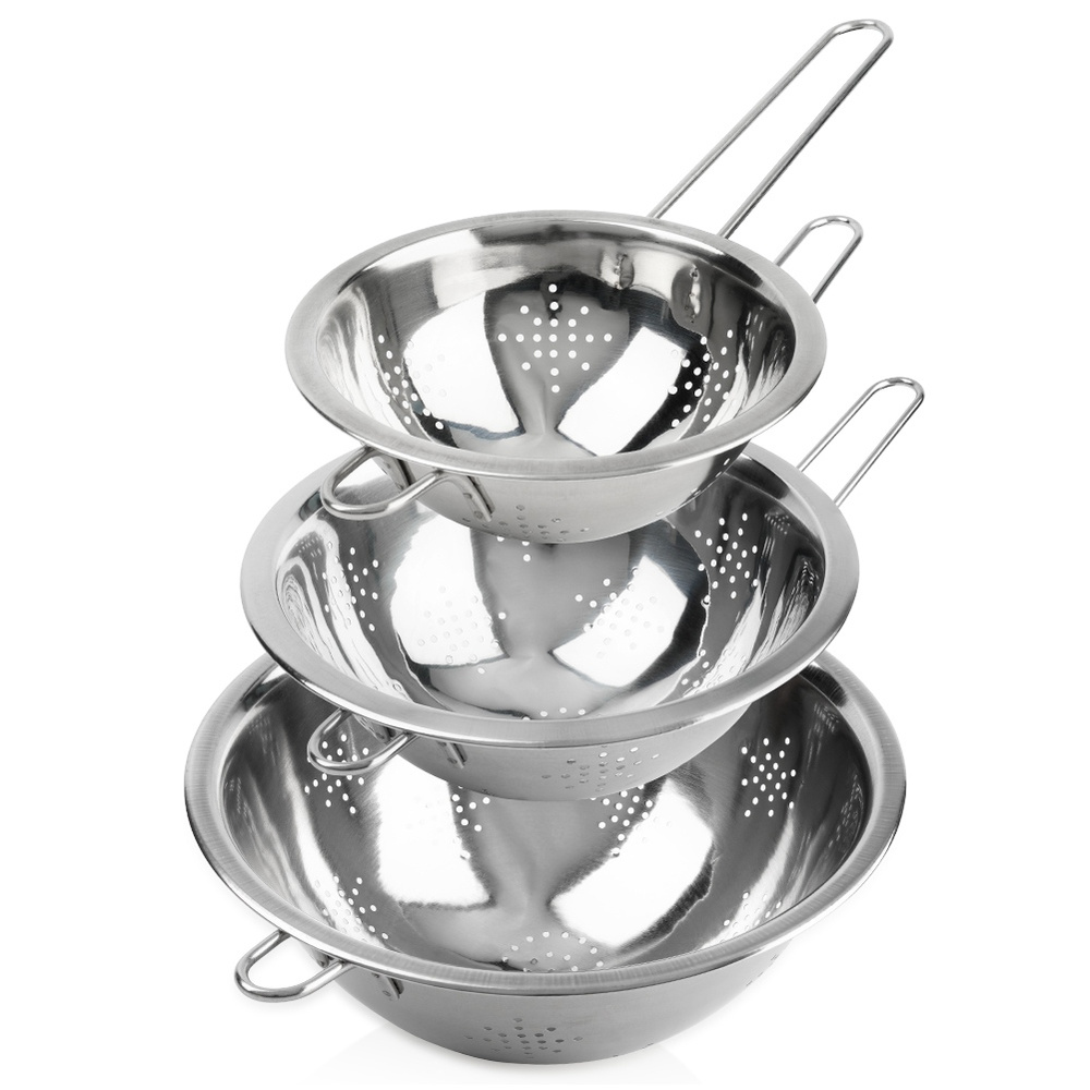 Küchensieb Aus Stahl 16 / 20 / 24 Cm 3 Stück.