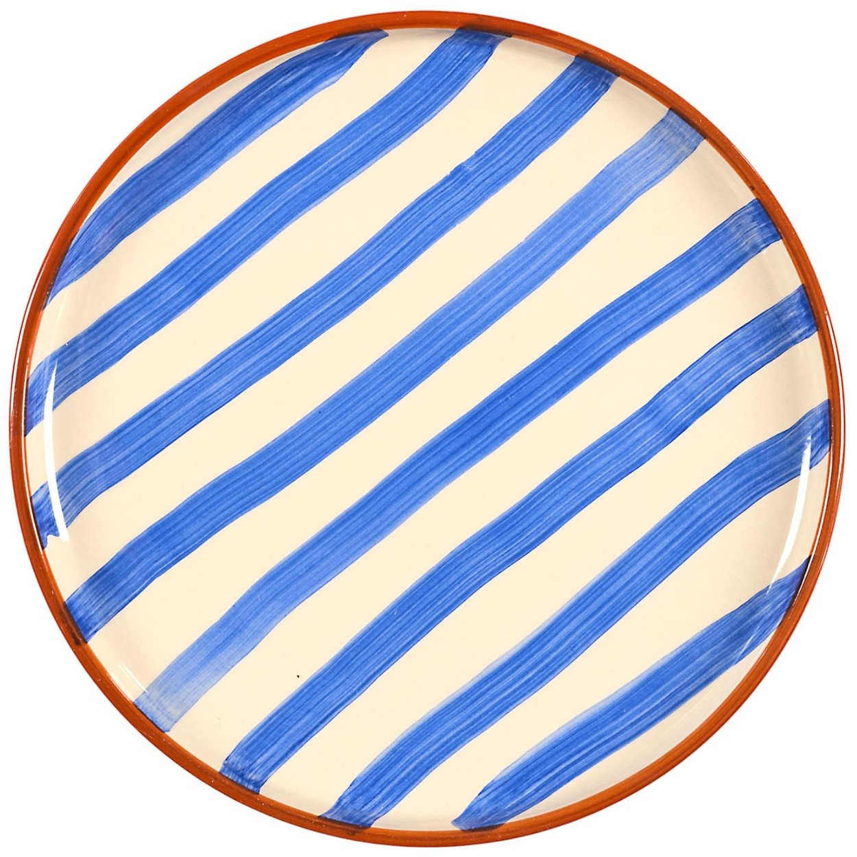 Dolce Vita Dessertteller 20 Cm Blau Gestreift