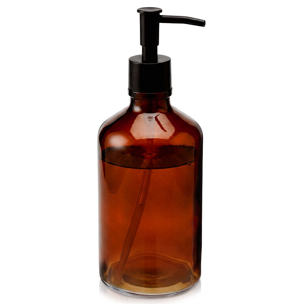 Seifenspender Aus Braunem Glas, 500 Ml