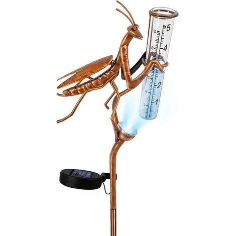Garten-regenmesser, Gartendekoration, Frostbeständig, Mit Stiel, Regenmesser H 61 Cm, Glas-regenmesser Auf Gartenpfahl, Für Hof, Terrasse, Rasen, Landschaft