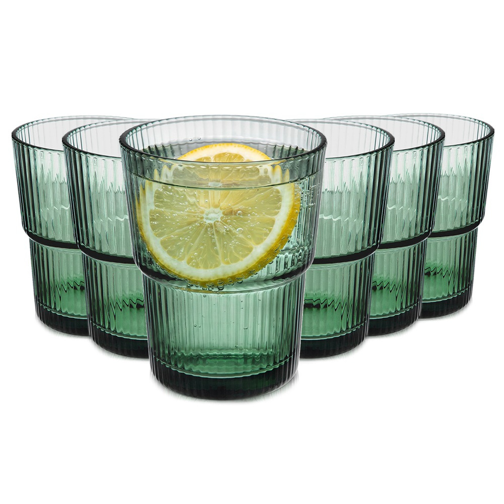 Grüne Verde Gläser 400 Ml 6 Stück.