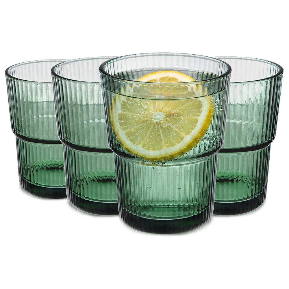 Grüne Verde Gläser 400 Ml 4 Stück.