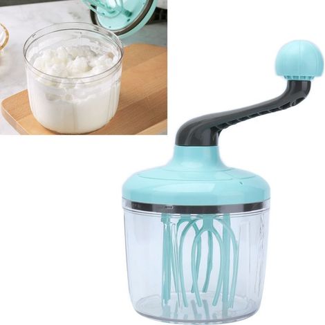 [mixer À Main] [pp] [détachable] Fouet À Crème Portable Anti-dérapant Vert Clair Pour Cuisine, Efficace Et Silencieux Avec 4 Ensembles D'Agitateurs