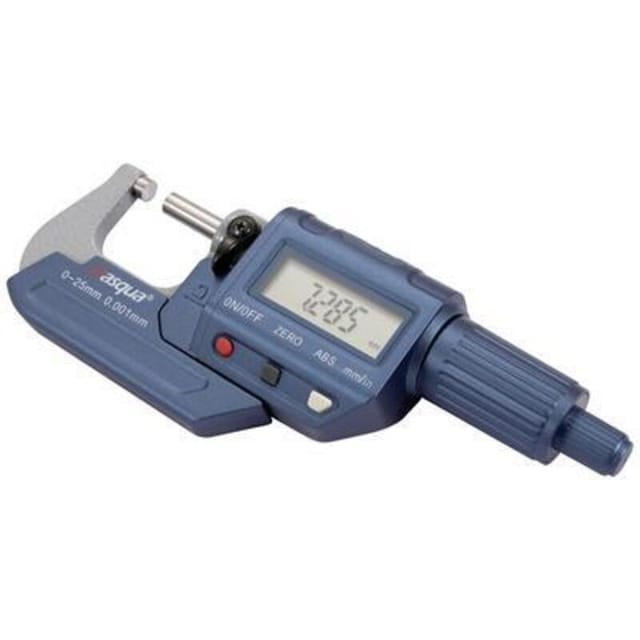 Dasqua Kompakter Digitale Mikrometer Schwarz Präzision 0,001 mm