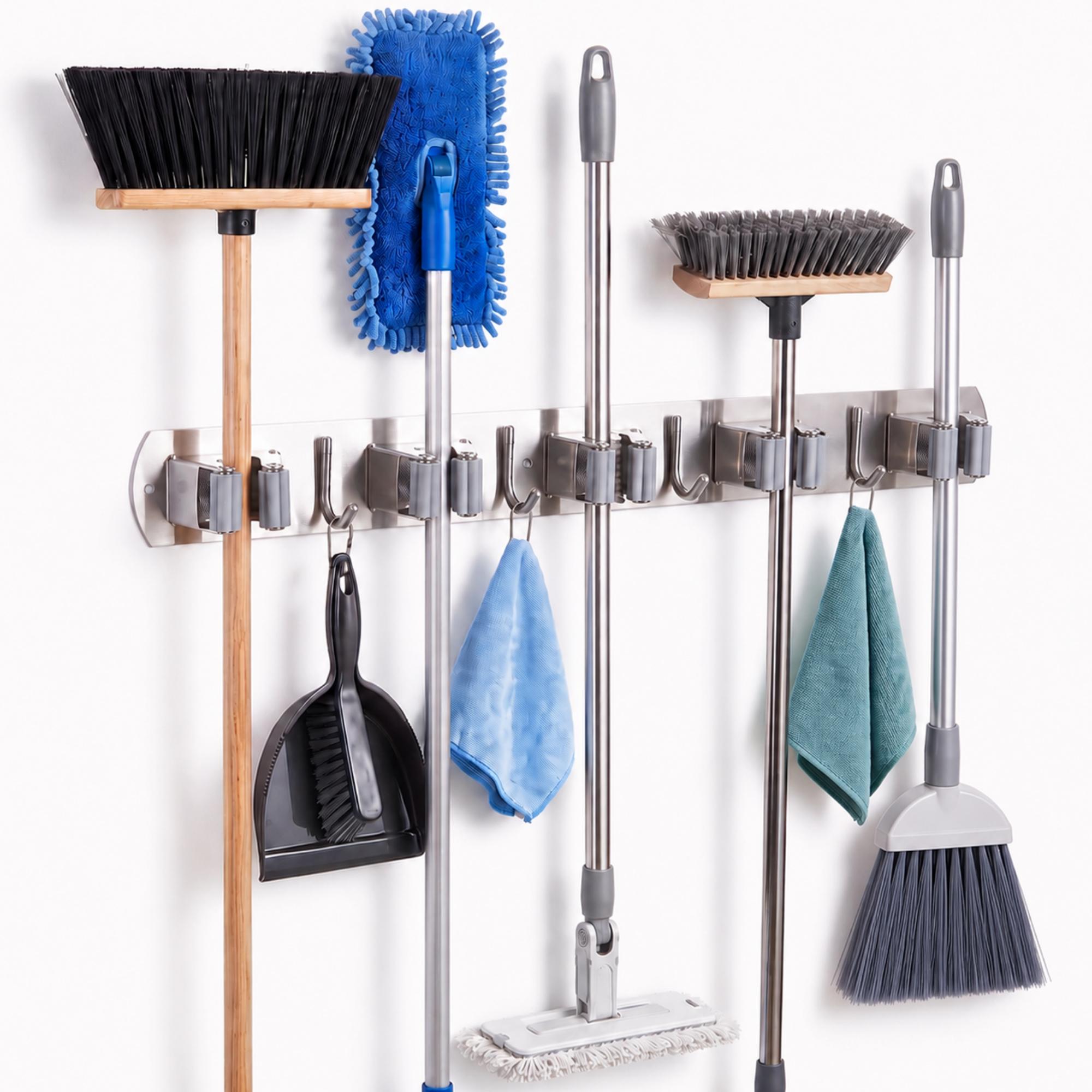 Gerätehalterleiste Mit Haken Zum Kleben Und Schrauben Silber