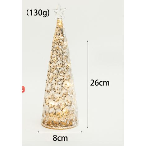 Künstlicher Weihnachtsbaum Aus Quecksilberbeschichtetem Glas Mit Led-beleuchtung E