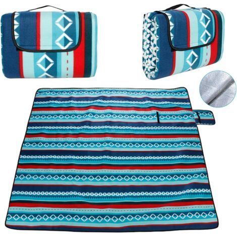 200 X 200 Cm Picknickdecke, Wasserdichte, Faltbare Dreischichtige Decke Mit Tragegriff, Für Camping, Garten, Wandern Und Picknick