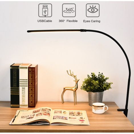 Usb-schreibtischlampe, 10 W, Dimmbar, Mit 3 Modi (kalt/warm/natürlich) Und 10 Helligkeitsstufen, Led-schreibtischlampe Für Büro, Bildung, Lesen, Studenten, Arbeit