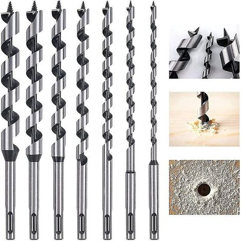 7-teiliges Set Sds-plus Spiralbohrer Aus Kohlenstoffstahl Für Die Holzbearbeitung