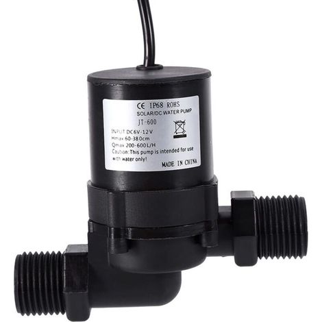 Solar-wasserumwälzpumpe Dc 12 V – Hohe Effizienz Und Lange Lebensdauer – Für Solarwarmwasserbereiter, Aquarien, Brunnen – Robust Und Langlebig