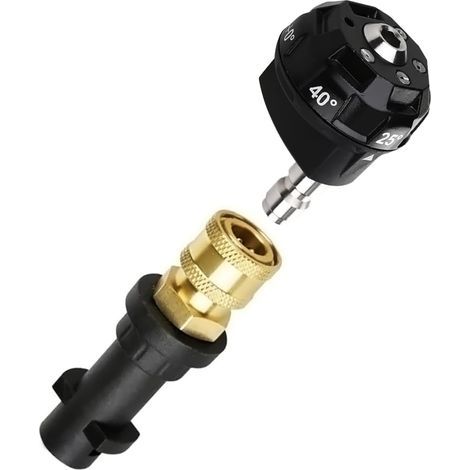 6-in-1 Multifunktions-hochdruck-rotationsdüsenadapter Für Schaumkanone Und Hochdruckreiniger Mit Wassersäule – Schnellkupplung Aus Messing