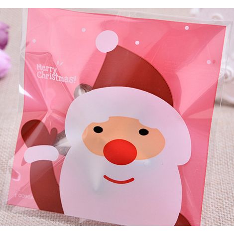 Weitere Weihnachtsdekoration, 100 Stück Selbstklebende Weihnachtsgeschenktüten, 10x10 Cm Weihnachtstüten, Süßigkeitentüten, Makronentaschen, Handgemachte Seifentüten, Verpackungstaschen Mit Weihnachts