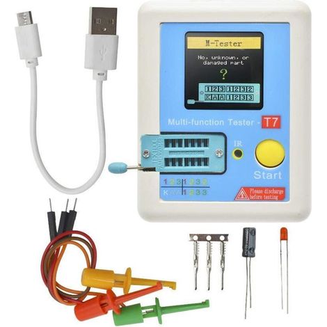 Lcr-t7 Multifunktionaler Tft-transistortester Mit Ein-knopf-bedienung, Grafischem Display Und Automatischer Abschaltung Für Dioden, Transistoren, Kondensatoren, Widerstände, Esr, Npn, Pnp, Mosfet