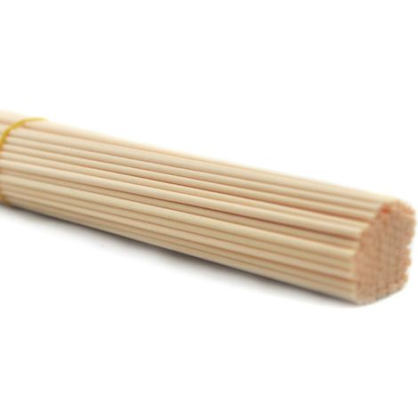 100 Stück Ersatz-diffusor-stäbchen Aus Faser Für Duftöle (25 Cm X 3 Mm, Holzfarbe)
