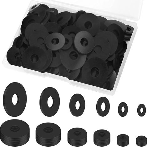 150 Stück Gummi-distanzscheiben, Kunststoff-unterlegscheiben, Flache Gummidichtungen, Kunststoff-distanzscheiben, M5 M6 M8 M10 Nylon-unterlegscheiben Für Elektrische Anschlüsse An Geräten