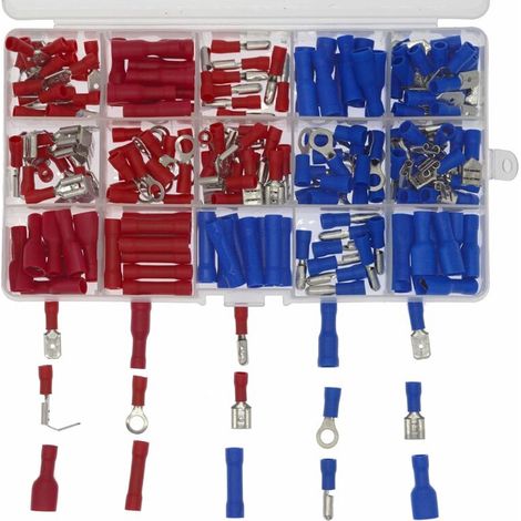 200 Elektrische Steckverbinder, Isolierte Crimp-kabelschuhe Für Metallkabel