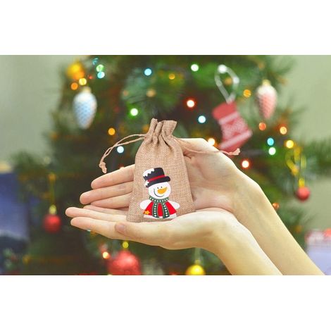 Jutesack, Weihnachtsgeschenkbeutel, 12er Set Mini-jutesäcke Mit Kordelzug/baumwollsack, Lavendelbeutel/geschenk Für Hochzeitseinladungen, Stoffbeutel, Geschenktüten