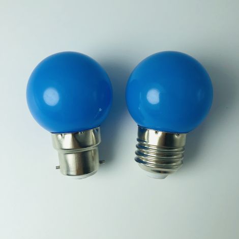 10er-pack Led-glühbirnen B22 1 W, Farbige Bajonettfassung, Mini-globuslampen G45, Rot, Grün, Blau, Orange, Gelb, Für Hochzeit, Halloween, Weihnachten (blau)