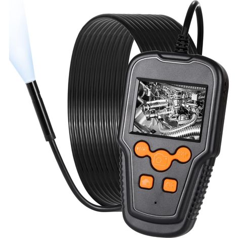 8mm Industrielles Endoskop, 1080p Hd Endoskopkamera, 2,4 Zoll Rohrinspektionskamera Ip68, 2600 Mah Akku, Halbstarrer Kabel - 5 M