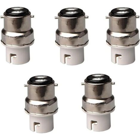 5er-set Lampensockeladapter Von B22 Auf B15 / Ba15d / B15d Oder Led