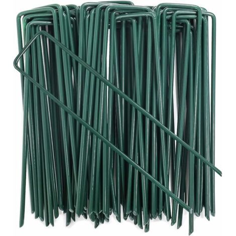 Befestigungspflöcke Für Garten, U-förmige Klammern Aus Verzinktem Stahl Für Unkrautvlies (150 Mm Höhe) - 50 Stück