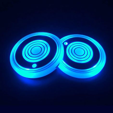 Led-beleuchtung Für Auto-getränkehalter, 7 Wechselnde Farben, Usb-ladepad, Wasserdichte Untersetzer, Led-innenraum-ambientebeleuchtung, Dekorative Beleuchtung Für Den Autoinnenraum (2