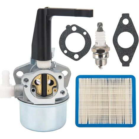 696065 Vergaser Kompatibel Mit Briggs & Stratton 697422 110402 110412 215369 Motorfräsen-motorvergaser Mit Dichtungssatz Und 491588s Flachem Luftfiltereinsatz