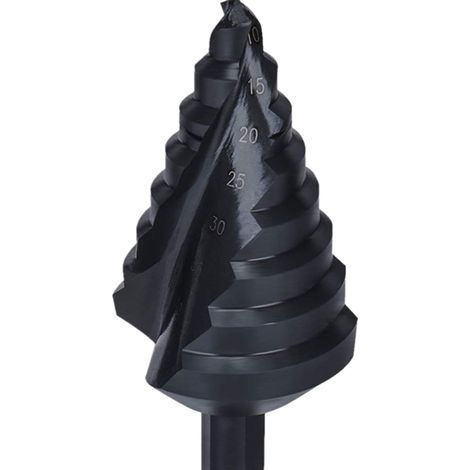10mm-45mm Titanbeschichteter Hss-stahl-spiralnut-stufenbohrer Für Aluminium, Kupfer Und Edelstahl