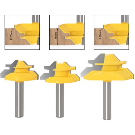 Vtizikl 8mm 45-grad-nutfräser, Verriegelungsfräser Für Holzverbindungen, Hartmetall-fräser Für Holzbearbeitung, 6/6,35mm 1-1/2 Zoll